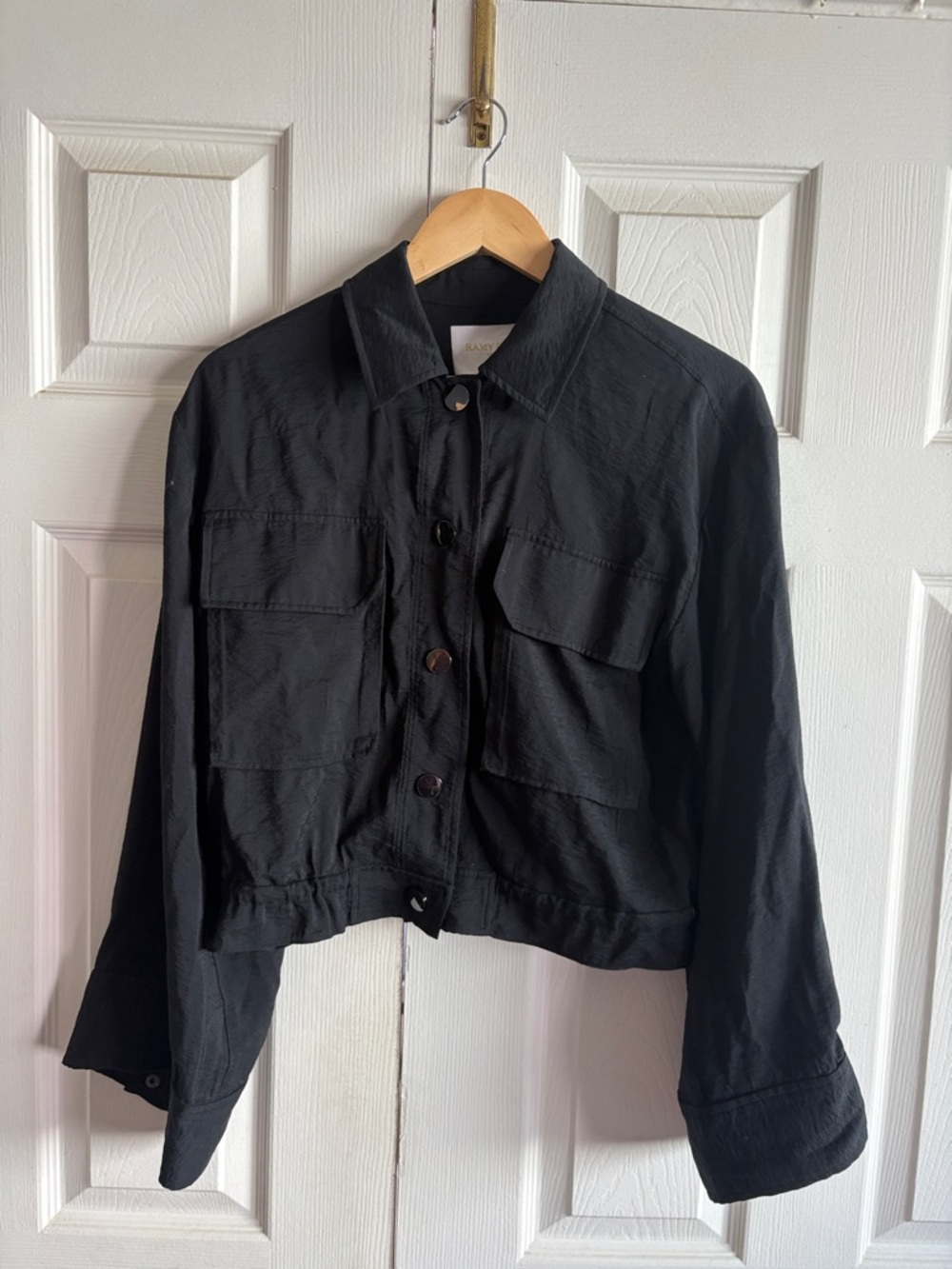 Ramy Brook Black Crop Jacket Oversized